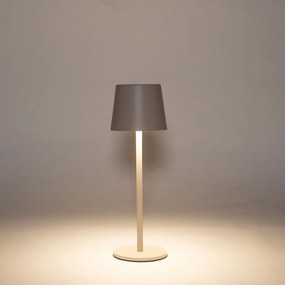 Anna's Collection LED Tafellamp 27x9 cm zand - Draadloos - Warm Wit Licht - Touch Bediening - Voor Binnen & Buiten