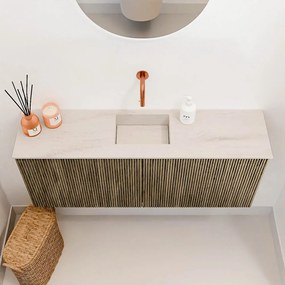 Mondiaz Joya DLux 100cm toiletmeubel dusk met wastafel faye midden zonder kraangat meli