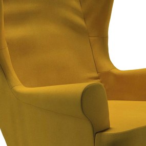 Dekoria IKEA hoes voor Strandmon fauteuil, mosterdgeel