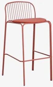 Anerina Hoge Tuinstoel Van Staal Terracota & ↑75 Cm & Terracota - Sklum