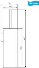 Eastbrook Genoa messing metalen toiletborstelhouder chroom