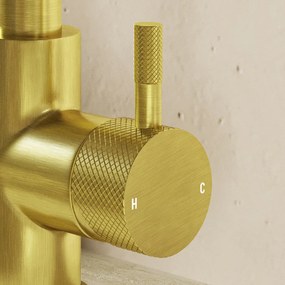 Saniclear Brass Curved hendel voor Matrix wastafelkraan (SK24887)