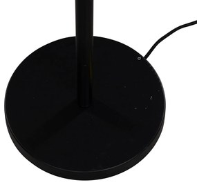 Vloerlamp zwart met velours kap krokodil 40cm - Simplo Klassiek / Antiek, Modern E27 rond Binnenverlichting Lamp