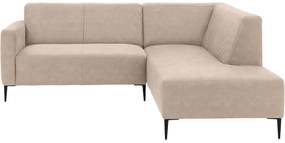 Goossens Key West beige, micro leer, 2-zits, modern design met ligelement rechts