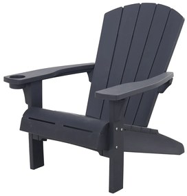 Keter Alpine Adirondack Loungestoel met Bekerhouder - Antraciet