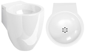Clou Flush 6 fontein mineraalmarmer 27cm wit glans