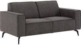 Goossens Hoekbank Hercules donkergrijs, microvezel, 2-zits, modern design
