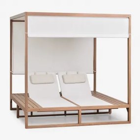 Reclameerbare Balinese Bed Van Eucalyptus Hout Dune Licht Eucalyptusbruin - Sklum