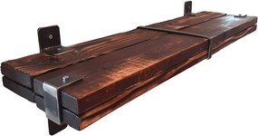 CHYRKA® Wandplank planken zwevende plank LEMBERG hangende plank wandplank houten plank loft vintage bar industrieel ontwerp handgemaakt hout metaal