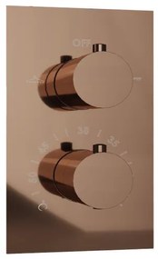 Fortifura Calvi Thermostatische Inbouwkraan - met inbouwdeel - Geborsteld koper PVD (Koper) SW1159496