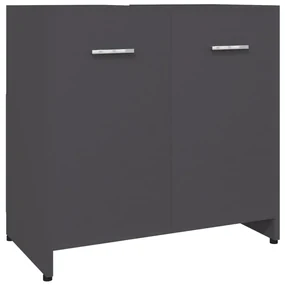 vidaXL Badkamerkast 60x33x61 cm spaanplaat grijs