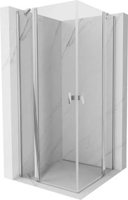 Mexen Mist Duo scharnierend douchecabine 75 x 75 cm, transparant, chroom - 8A4-075-075-01-00