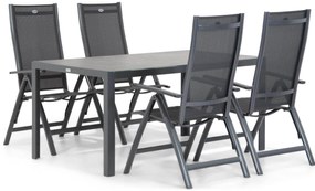 Tuinset 4 personen 160 cm Aluminium/Textileen /Aluminium/textileen Grijs Hartman Royal