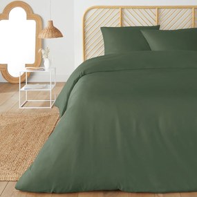 Bedset in recycled microvezel, vierkante kussensloop