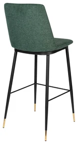 Hoge Barstoel Van Stof Groen