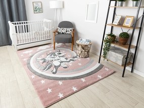 Tapijt PETIT   PAARDJES rozekleuring