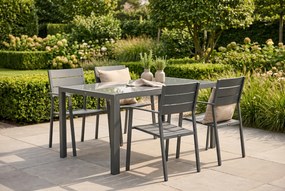 Tuinset 4 personen 150 cm Aluminium Grijs Lifestyle Garden Furniture Stella/Venustas