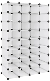 vidaXL Schoenenrek 93x36,5x140 cm polypropeen transparant