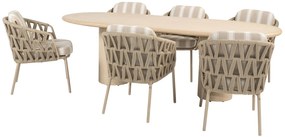4 Seasons Outdoor Beverly tuinstoel latte  LoungestoelTuinstoel   beige weerbestendig