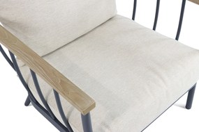 Stoel en Bank Loungeset 5 personen Aluminium/Teak Grijs  Apple Bee Condor