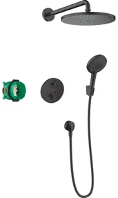 Hgrohe Croma showerset compleet inbouw raindance powderrain 240 mat zwart 27961670