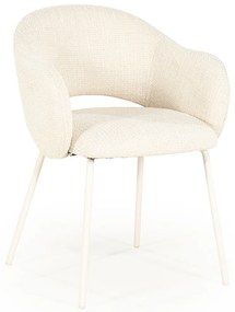 By-Boo Story Wit-frame Eetkamerstoel Beige