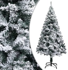 vidaXL Kunstkerstboom met LED's en sneeuwvlokken 120 cm groen
