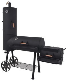 vidaXL Houtskoolbarbecue met onderplank XXL zwart