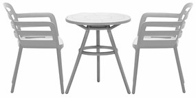 Garden Impressions Mira balkonset 3-delig - Faria tuintafel Ø60 cm - olijf