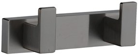 Plieger Altea dubbele handdoekhaak geborsteld gunmetal