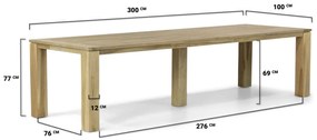 Tuinset 8 personen 300 cm Kunststof Grijs Hartman Sophie