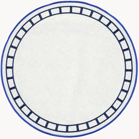 Ronde placemat Marim met randborduurwerk