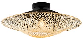Oosterse buiten plafondlamp bamboe 50 cm IP44 - RinaOosters E27 IP44 Buitenverlichting rond