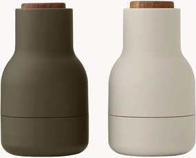 Kleine zout- en peperstrooier Bottle Grinder met walnoothouten deksels, 2-delig