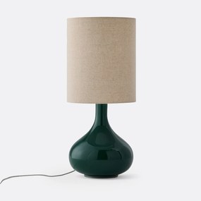 Tafellamp in glas en linnen, Juna