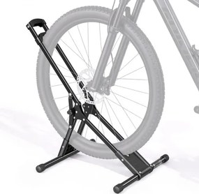 VEVOR Opvouwbare, vrijstaande fietsenstandaard voor MTB- en racefietsen, carbonstalen frames, banden met een diameter van Ø508-737 mm / 20-29 inch, breedte tot 75 mm / 2,9 inch, vloerstandaard voor opslag in huis of garage.