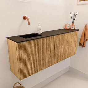Mondiaz Joya 110cm toiletmeubel ronding rechts oak met wastafel faye links zonder kraangat urban
