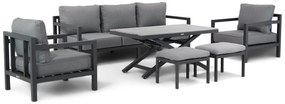 Stoel en Bank Loungeset 7 personen Aluminium Grijs  Lifestyle Garden Furniture Lagos/Palazzo