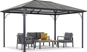 Modern tuinprieel Santiago 3 × 3,6 m Garden Point antraciet