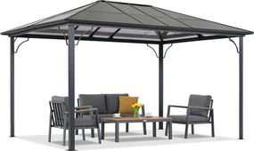 Modern tuinprieel Santiago 3 × 3,6 m Garden Point antraciet