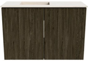 Mondiaz Joya DLux 60cm toiletmeubel shadow met wastafel faye links zonder kraangat meli