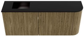 Mondiaz Joya 100cm toiletmeubel ronding rechts dusk met wastafel faye links 1 kraangat urban