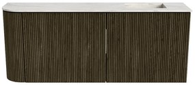 Mondiaz Joya DLux 100cm toiletmeubel ronding links shadow met wastafel faye rechts zonder kraangat ostra