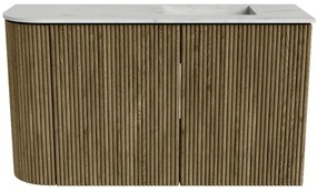 Mondiaz Joya DLux 70cm toiletmeubel ronding links dusk met wastafel faye rechts zonder kraangat opalo