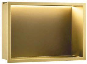 INBOUW BADKAMERPLANK LED 30x45 brush gold
