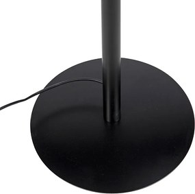 Botanische vloerlamp zwart met groene kap 40 cm - Simplo