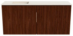 Mondiaz Joya DLux 90cm toiletmeubel ruby met wastafel faye links zonder kraangat meli