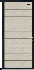 Tuindeur composiet Modular bicolor grijs met antraciet aluminium frame compleet (90 x 195 cm)