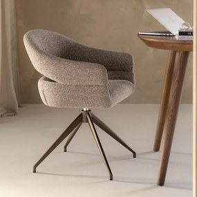 Eetstoel Brons Frame Taupe