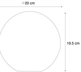 Kerst tafellamp goud 20cm incl. LED - Lua